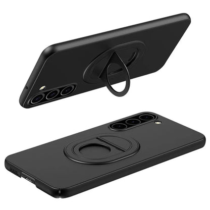 For Samsung Galaxy S23+ Case Magnetic Rotating Kickstand Plastic Phone Cover Matte Finish