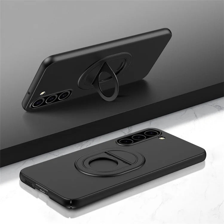 For Samsung Galaxy S23+ Case Magnetic Rotating Kickstand Plastic Phone Cover Matte Finish