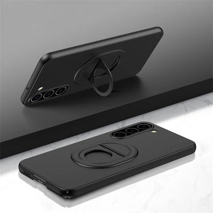 For Samsung Galaxy S23+ Case Magnetic Rotating Kickstand Plastic Phone Cover Matte Finish