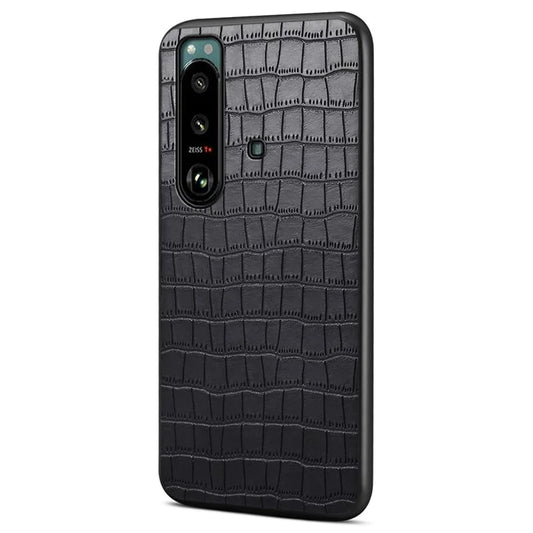For Sony Xperia 5 III 5G Case Crocodile Skin Pattern Textured Leather Phone Back Cover