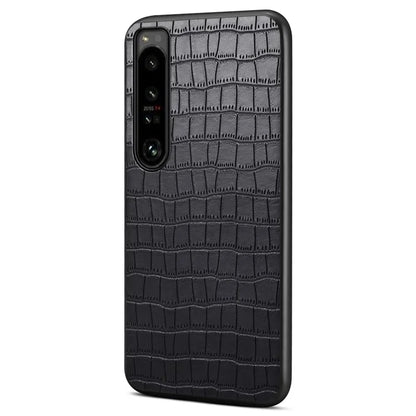 For Sony Xperia 1 IV 5G Case PU Leather Alligator Texture Protective Back Shell