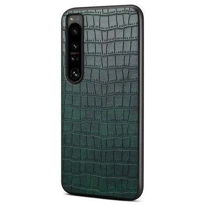 For Sony Xperia 1 IV 5G Case PU Leather Alligator Texture Protective Back Shell