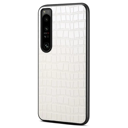 For Sony Xperia 1 IV 5G Case PU Leather Alligator Texture Protective Back Shell