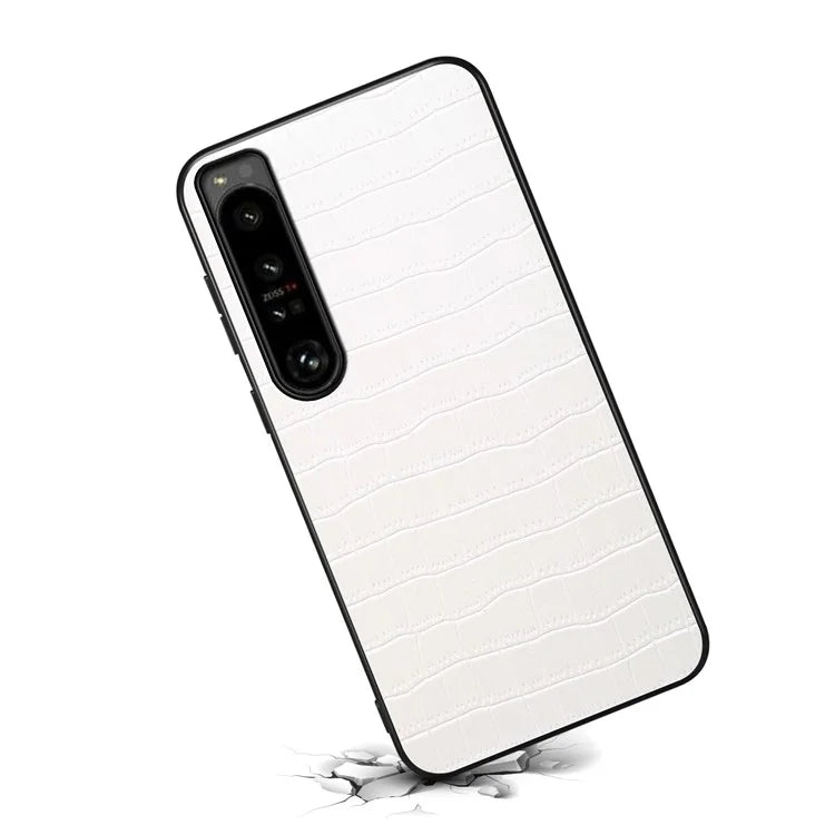 For Sony Xperia 1 IV 5G Case PU Leather Alligator Texture Protective Back Shell