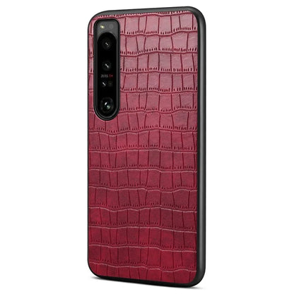 For Sony Xperia 1 IV 5G Case PU Leather Alligator Texture Protective Back Shell