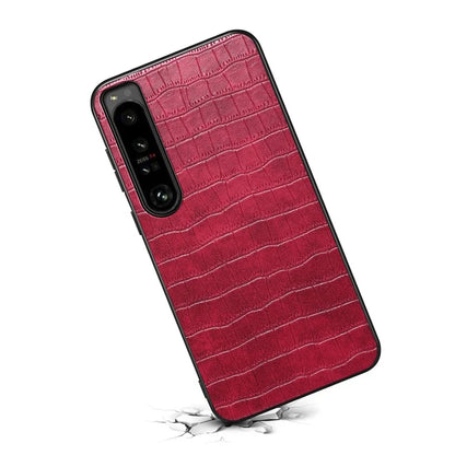 For Sony Xperia 1 IV 5G Case PU Leather Alligator Texture Protective Back Shell