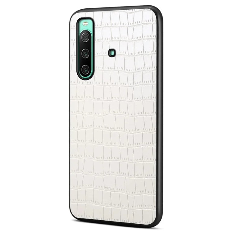 For Sony Xperia 10 IV 5G Case Alligator Texture PU Leather Coated PC+TPU Phone Cover