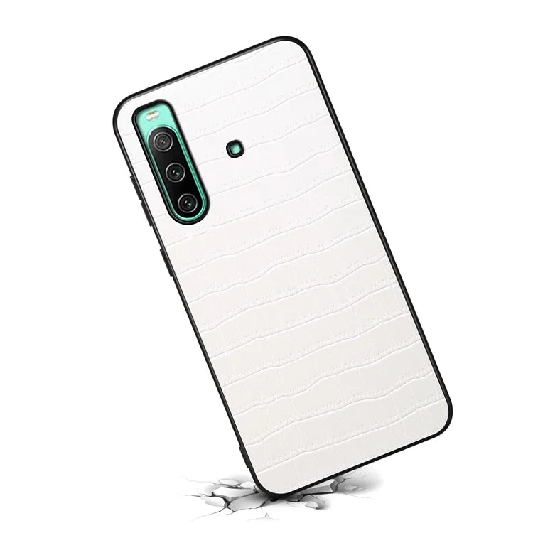For Sony Xperia 10 IV 5G Case Alligator Texture PU Leather Coated PC+TPU Phone Cover