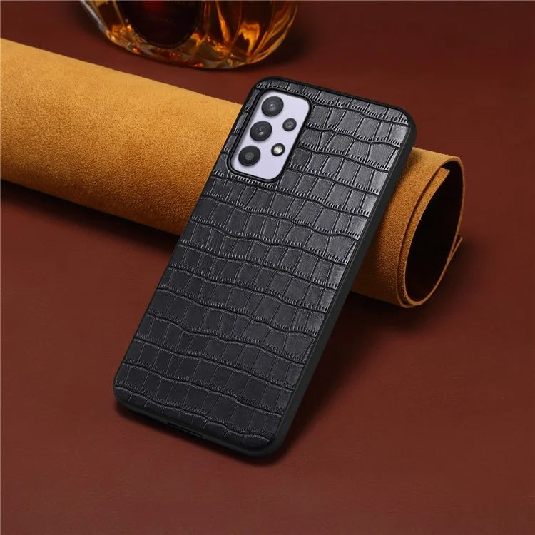 For Samsung Galaxy A32 5G / M32 5G Case Crocodile Texture PU Leather Coating Back Cover