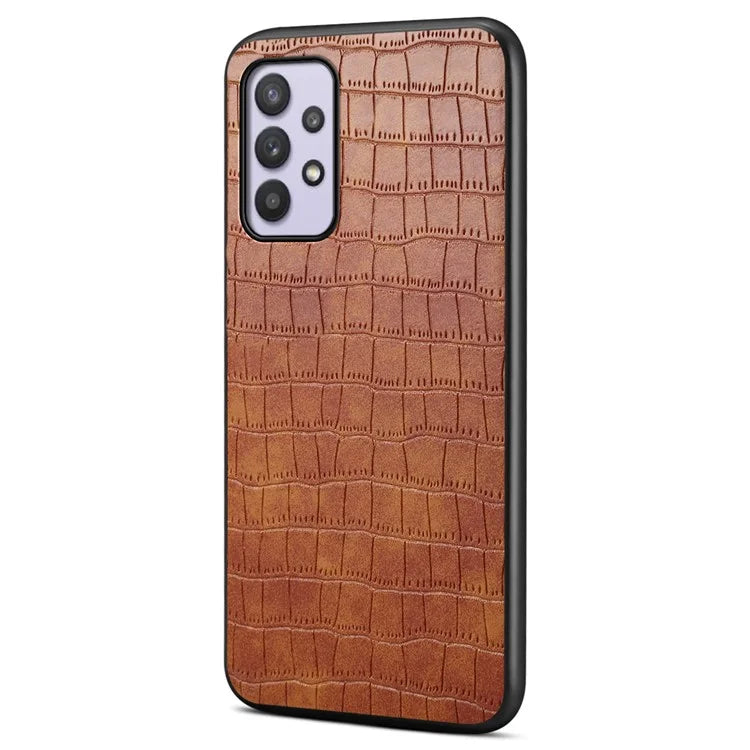 For Samsung Galaxy A32 5G / M32 5G Case Crocodile Texture PU Leather Coating Back Cover