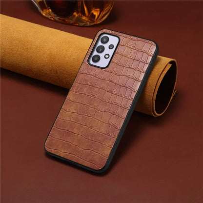 For Samsung Galaxy A32 5G / M32 5G Case Crocodile Texture PU Leather Coating Back Cover
