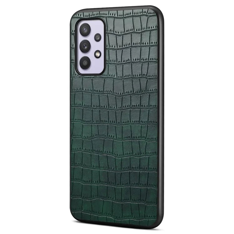 For Samsung Galaxy A32 5G / M32 5G Case Crocodile Texture PU Leather Coating Back Cover