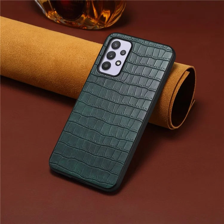 For Samsung Galaxy A32 5G / M32 5G Case Crocodile Texture PU Leather Coating Back Cover