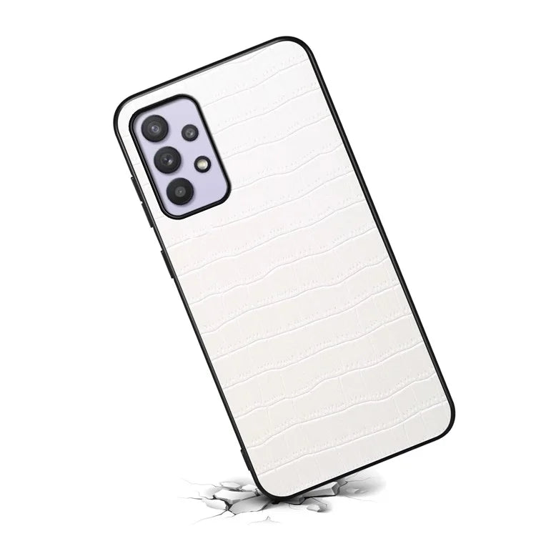 For Samsung Galaxy A32 5G / M32 5G Case Crocodile Texture PU Leather Coating Back Cover