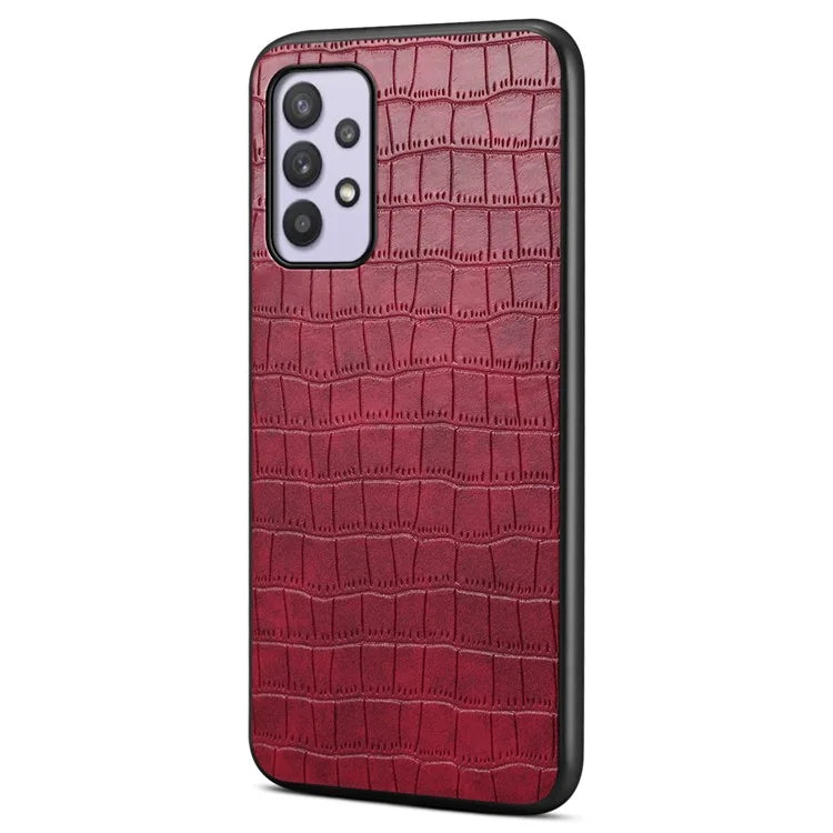 For Samsung Galaxy A32 5G / M32 5G Case Crocodile Texture PU Leather Coating Back Cover