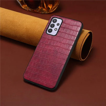 For Samsung Galaxy A32 5G / M32 5G Case Crocodile Texture PU Leather Coating Back Cover