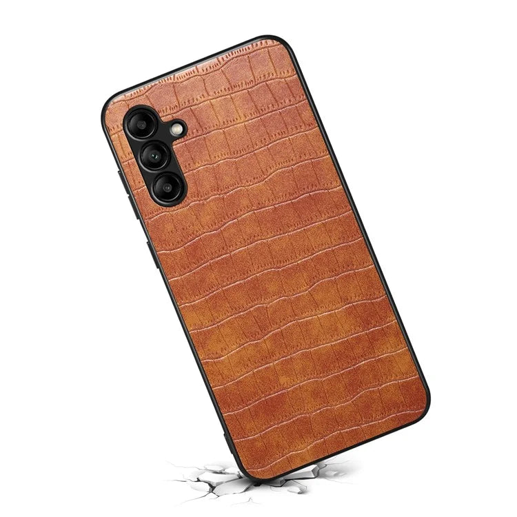 For Samsung Galaxy A05s 4G Crocodile Texture Case PU Leather Coated TPU+PC Slim Fit Phone Cover