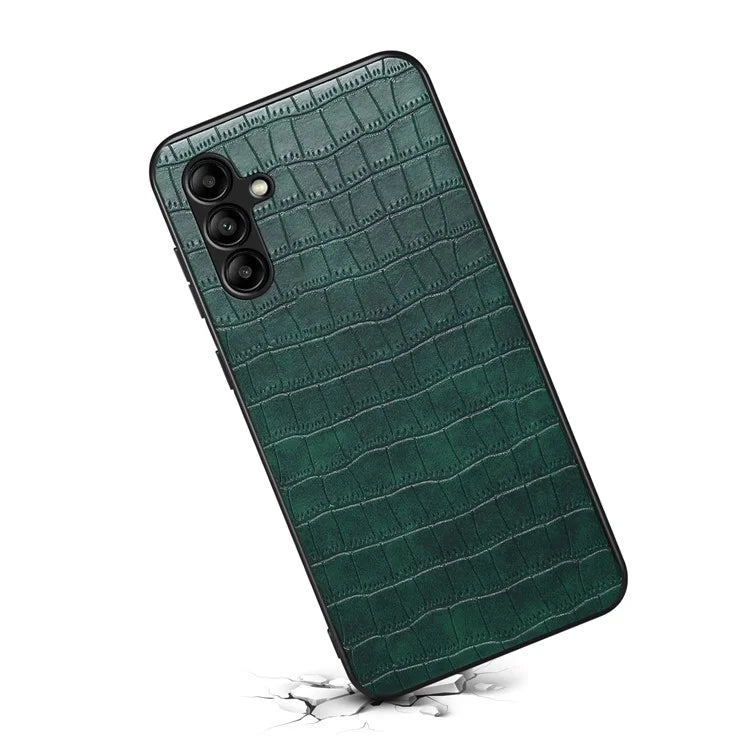 For Samsung Galaxy A05s 4G Crocodile Texture Case PU Leather Coated TPU+PC Slim Fit Phone Cover