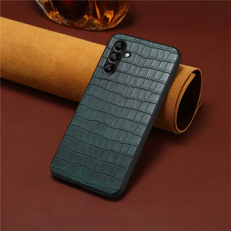 For Samsung Galaxy A05s 4G Crocodile Texture Case PU Leather Coated TPU+PC Slim Fit Phone Cover