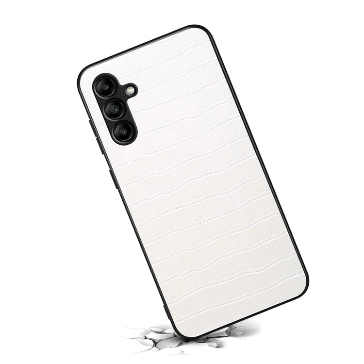 For Samsung Galaxy A05s 4G Crocodile Texture Case PU Leather Coated TPU+PC Slim Fit Phone Cover