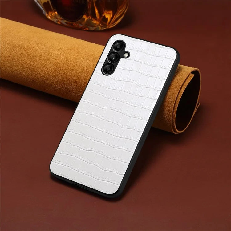For Samsung Galaxy A05s 4G Crocodile Texture Case PU Leather Coated TPU+PC Slim Fit Phone Cover