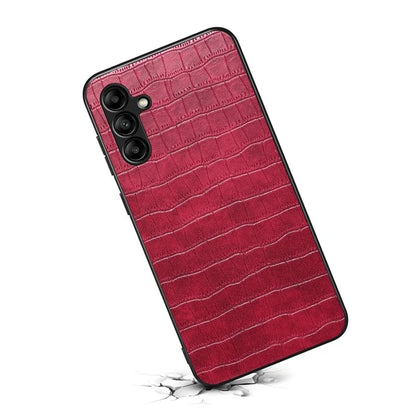 For Samsung Galaxy A05s 4G Crocodile Texture Case PU Leather Coated TPU+PC Slim Fit Phone Cover