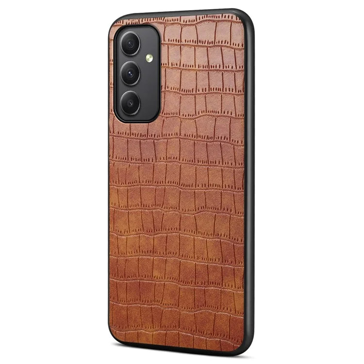 For Samsung Galaxy A35 5G Leather Back Case Crocodile Texture Protective Cover Shell