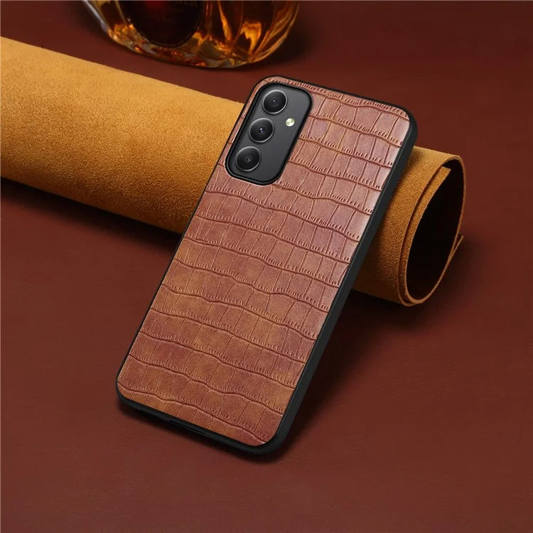 For Samsung Galaxy A35 5G Leather Back Case Crocodile Texture Protective Cover Shell