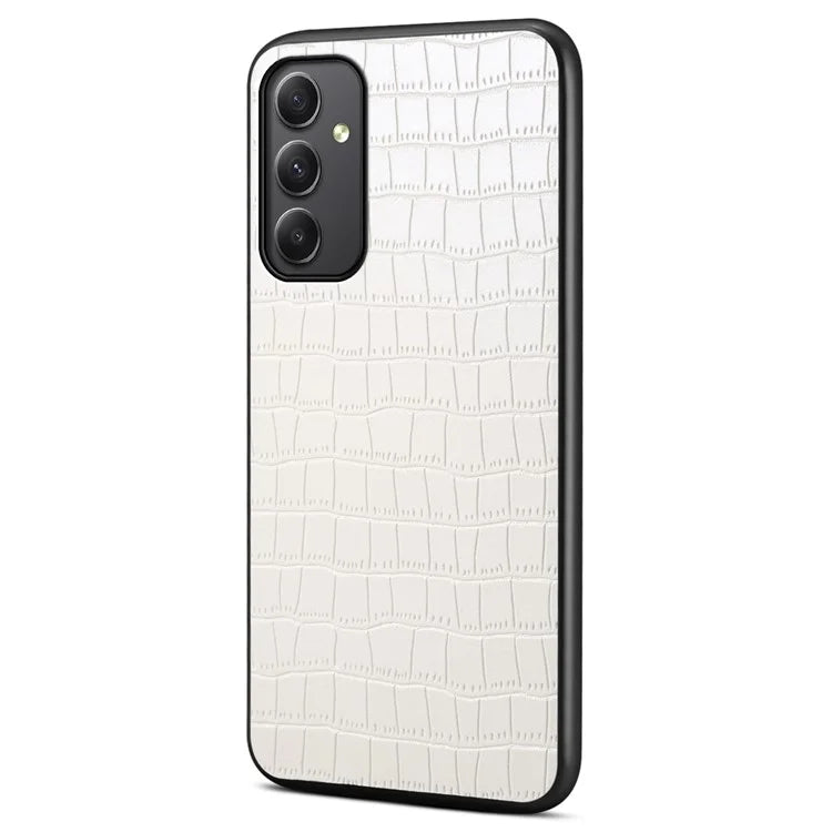 For Samsung Galaxy A35 5G Leather Back Case Crocodile Texture Protective Cover Shell