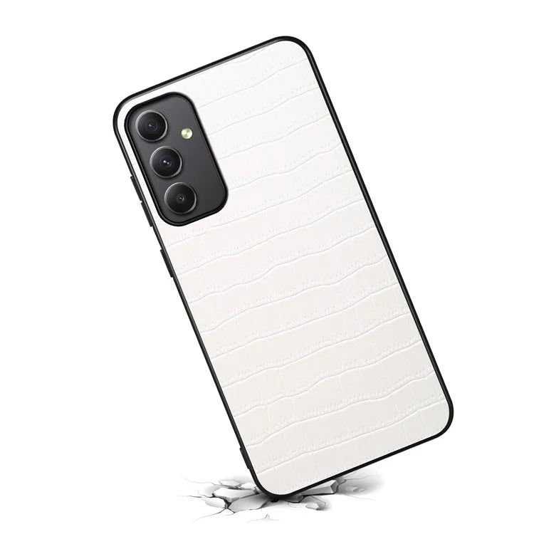 For Samsung Galaxy A35 5G Leather Back Case Crocodile Texture Protective Cover Shell