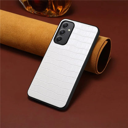 For Samsung Galaxy A35 5G Leather Back Case Crocodile Texture Protective Cover Shell