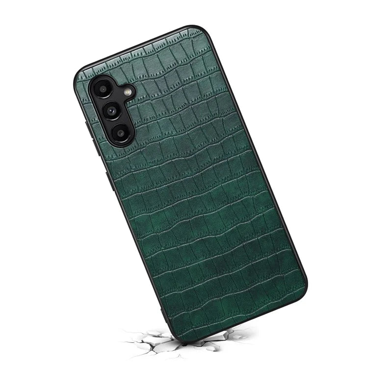 For Samsung Galaxy A14 5G Case Scratchproof Crocodile Texture Leather Phone Back Cover