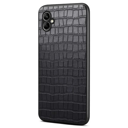 For Samsung Galaxy A05 4G Slim Case Crocodile Textured Leather+TPU+PC Phone Cover