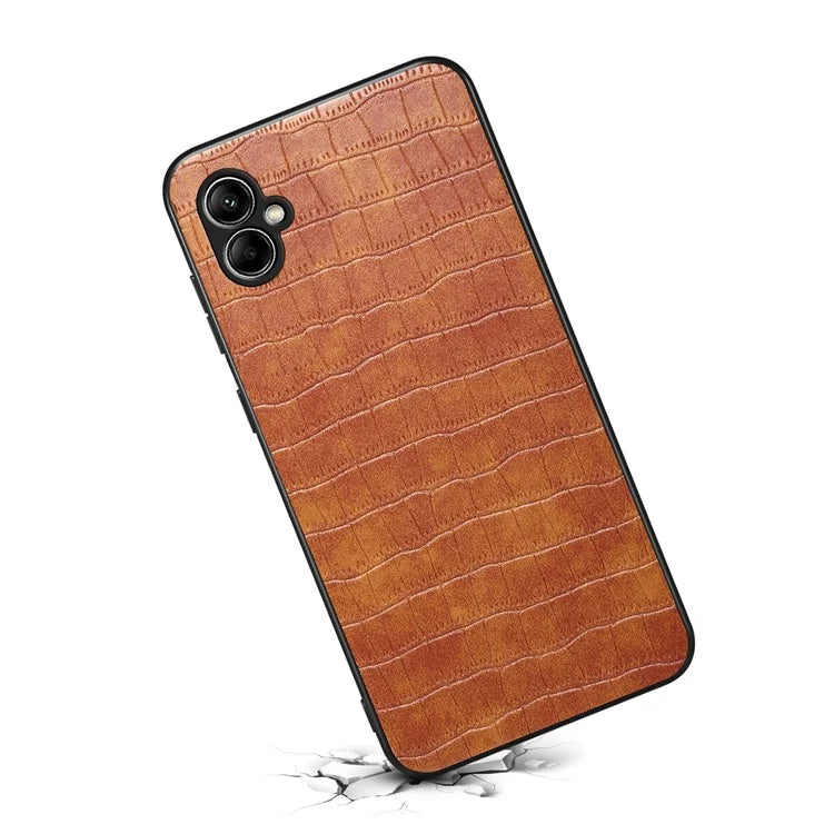 For Samsung Galaxy A05 4G Slim Case Crocodile Textured Leather+TPU+PC Phone Cover