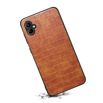 For Samsung Galaxy A05 4G Slim Case Crocodile Textured Leather+TPU+PC Phone Cover