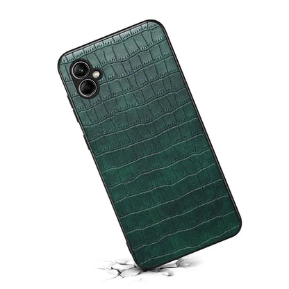 For Samsung Galaxy A05 4G Slim Case Crocodile Textured Leather+TPU+PC Phone Cover