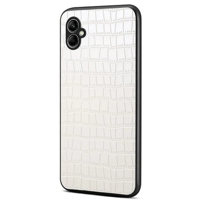 For Samsung Galaxy A05 4G Slim Case Crocodile Textured Leather+TPU+PC Phone Cover