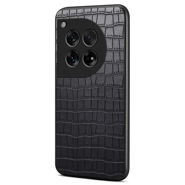 For OnePlus Ace 3 5G / 12R 5G Scratchproof Case Crocodile Texture Leather+TPU+PC Phone Cover