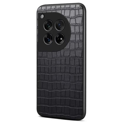 For OnePlus Ace 3 5G / 12R 5G Scratchproof Case Crocodile Texture Leather+TPU+PC Phone Cover