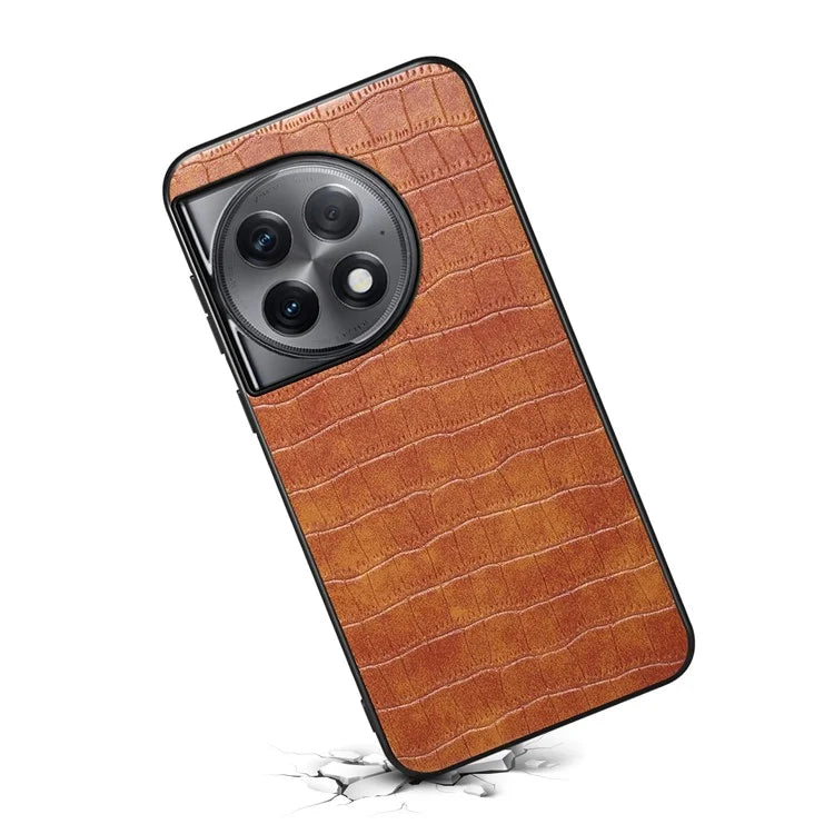 For OnePlus Ace 2 Pro 5G Case PU Leather+TPU+PC Protective Shell with Alligator Texture
