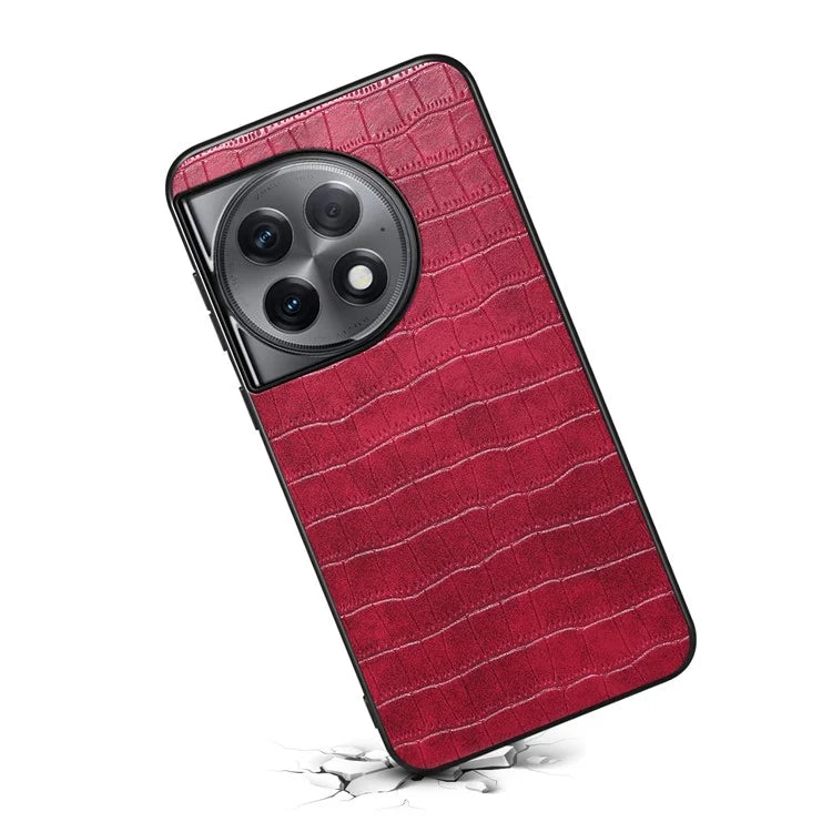 For OnePlus Ace 2 Pro 5G Case PU Leather+TPU+PC Protective Shell with Alligator Texture