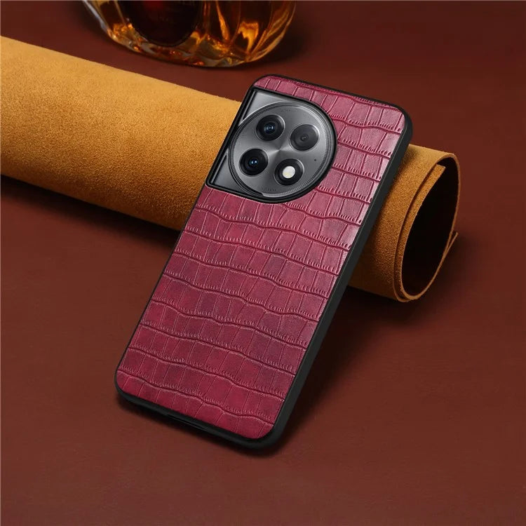 For OnePlus Ace 2 Pro 5G Case PU Leather+TPU+PC Protective Shell with Alligator Texture