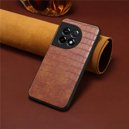 For OnePlus Ace 2 5G / 11R 5G Case Fully Wrapped Alligator Texture Back Phone Cover