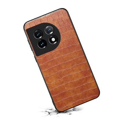 For OnePlus 11 5G Cell Phone Cases Slim-Fit Crocodile Pattern Textured Cover