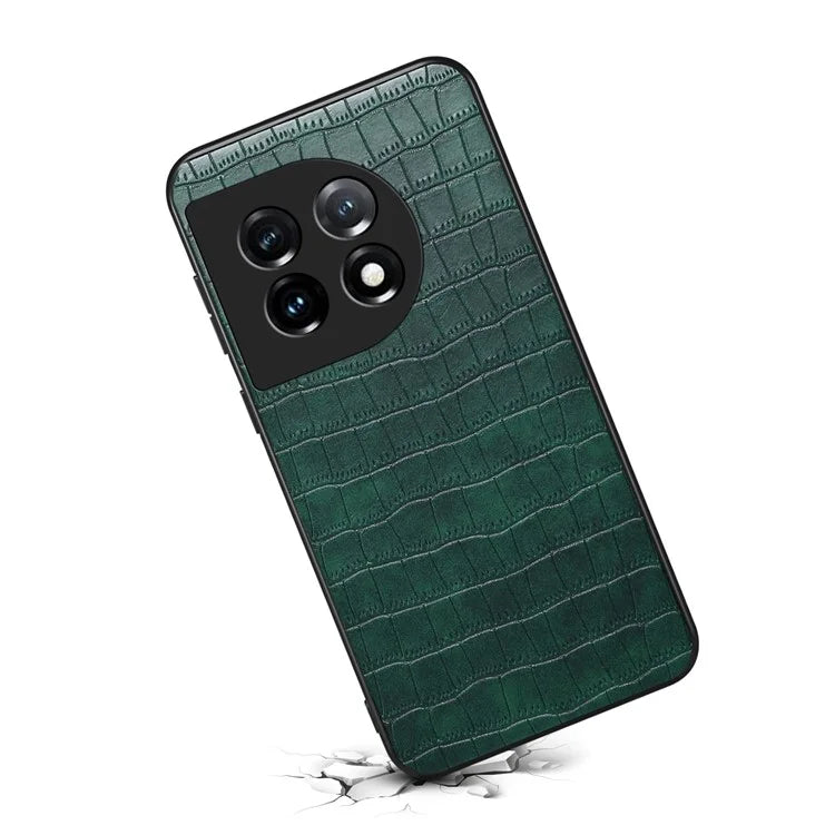 For OnePlus 11 5G Cell Phone Cases Slim-Fit Crocodile Pattern Textured Cover