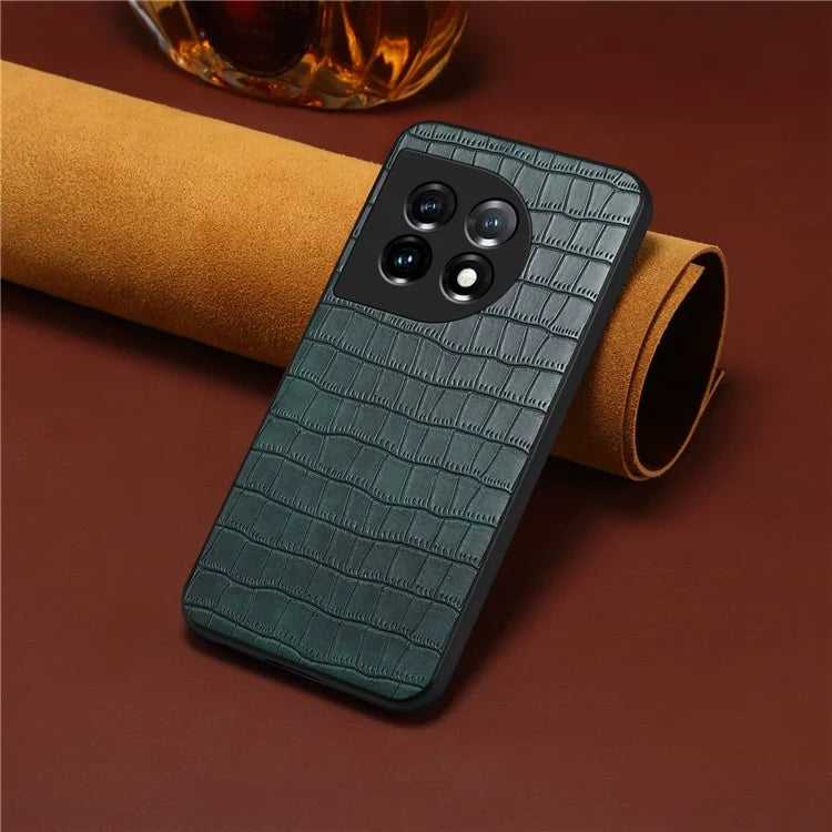 For OnePlus 11 5G Cell Phone Cases Slim-Fit Crocodile Pattern Textured Cover