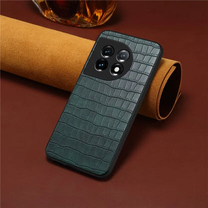 For OnePlus 11 5G Cell Phone Cases Slim-Fit Crocodile Pattern Textured Cover