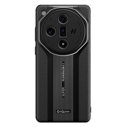 Q.COO Super Running Series 2 for Oppo Find X7 Ultra Case Ultra Slim PU Leather+Acrylic+TPU Phone Cover