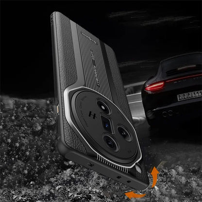 Q.COO Super Running Series 2 for Oppo Find X7 Ultra Case Ultra Slim PU Leather+Acrylic+TPU Phone Cover