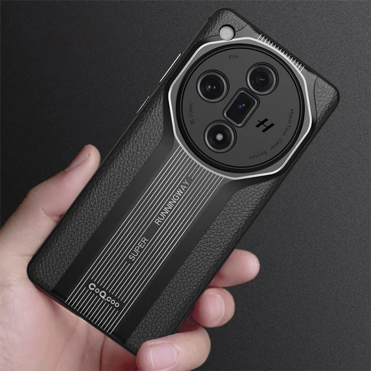 Q.COO Super Running Series 2 for Oppo Find X7 Ultra Case Ultra Slim PU Leather+Acrylic+TPU Phone Cover